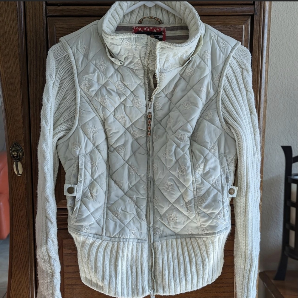 Free People Quilted Hooded Puffer Jacket  Size 6